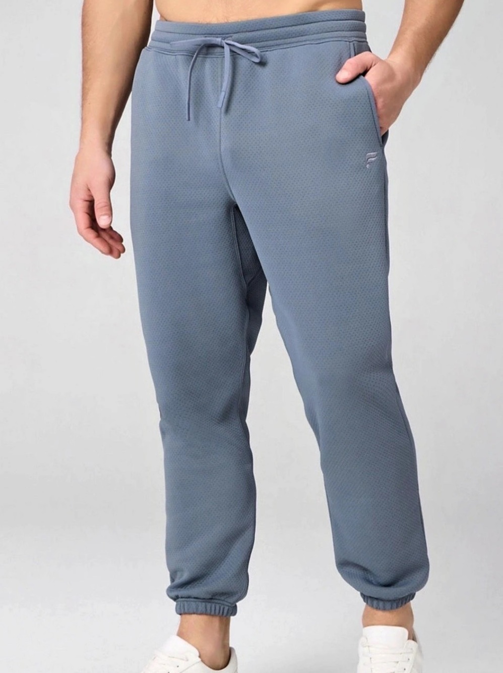NWT Fabletics Men's Light Blue GridTech Jogger Pants